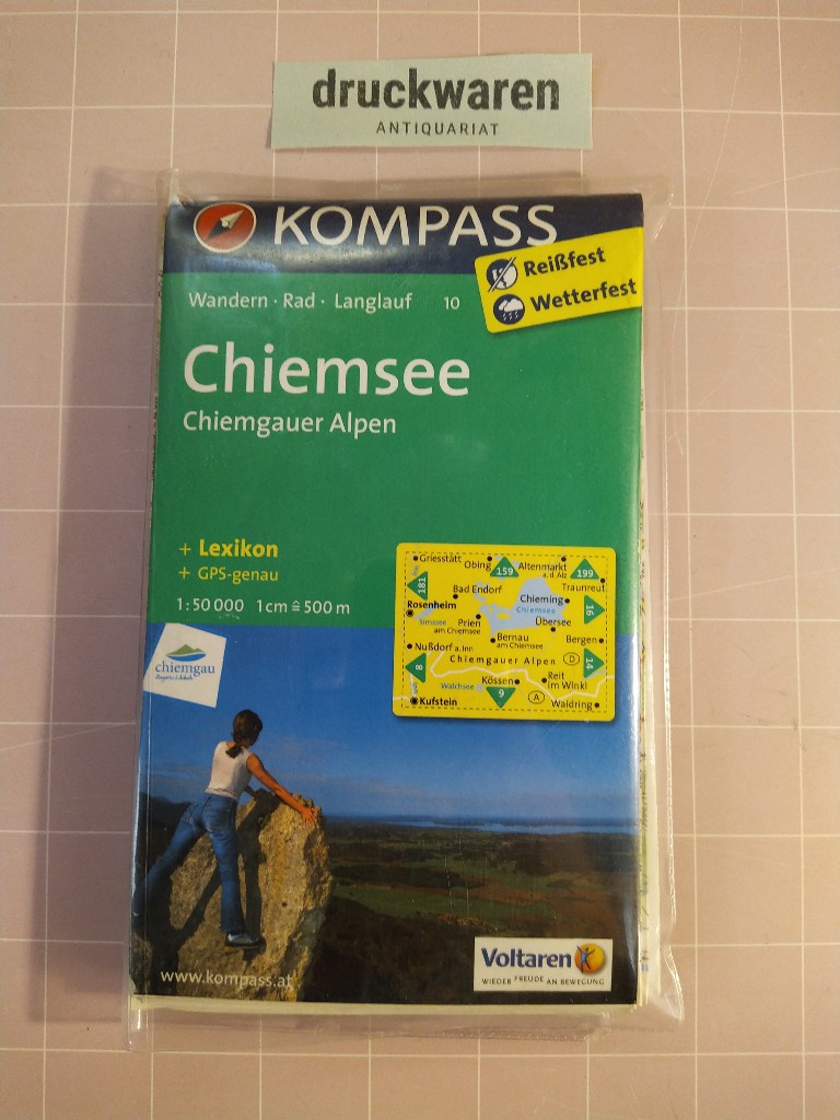 Chiemsee. Chiemgauer Alpen, Chiemgau. Wandern, Rad, Langlauf + Lekikon + GPS-genau. [Maßstab 1:50000 / Kompass-Wanderkarten, Bd. 10] - Kompass-Karten