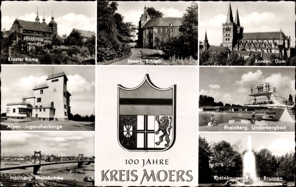 Ansichtskarte / Postkarte Moers am Niederrhein, 100 Jahre Kreis Moers