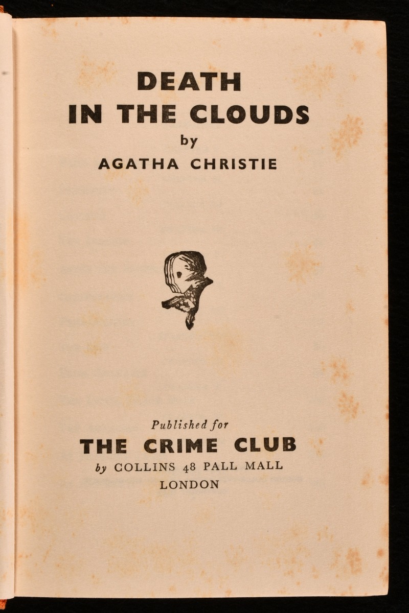 Death in the Clouds de Agatha Christie: Very Good Cloth (1935) First