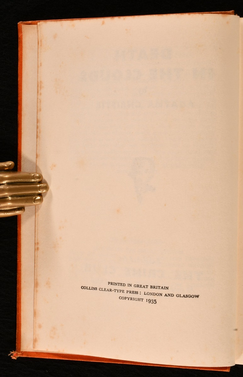 Death in the Clouds by Agatha Christie: Very Good Cloth (1935) First