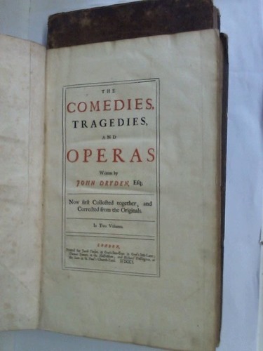 The Comedies, Tragedies, and Operas. New first Collected together, and Corrected from the Originals. 2 Bände - Dryen, John