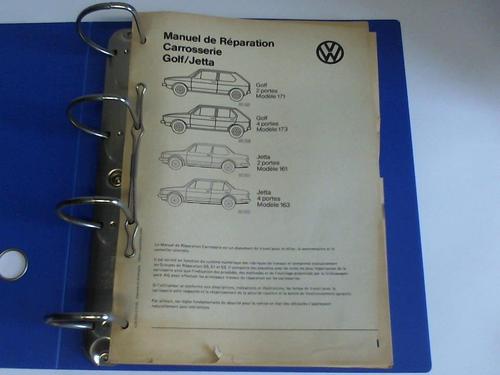 Manuel de Reparation Carrosserie Golf/Jetta. Golf Modele 171, 173 ...