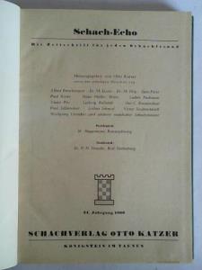 Wiener Schachzeitung Jahrgang, 1926 by A. Becker: Very Good Hardcover