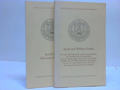 Jacob und Wilhelm Grimm. Jacob Grimm über seine Entlassung. 2 Bände - Stackmann / Rölleke / von Aretin / Ogris