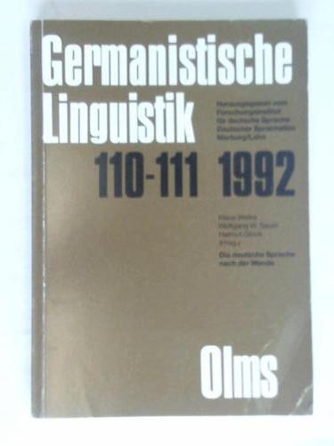 Die deutsche Sprache nach der Wende - Forschungsinstitut für deutsche Sprache - Deutscher Sprachatlas Marburg/ Lahn (Hrsg.)