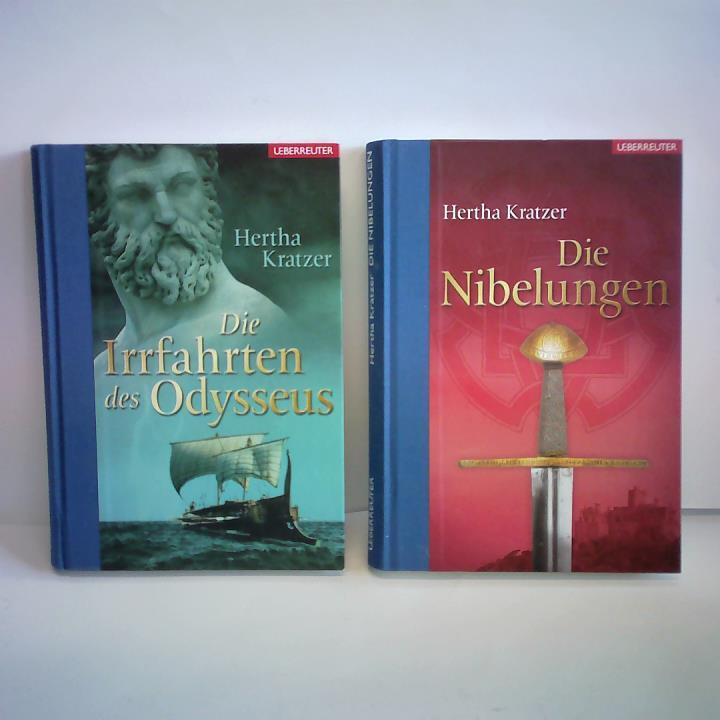 Die Irrfahrten des Odysseus/ Die Nibelungen. 2 Bände - Kratzer, Hertha