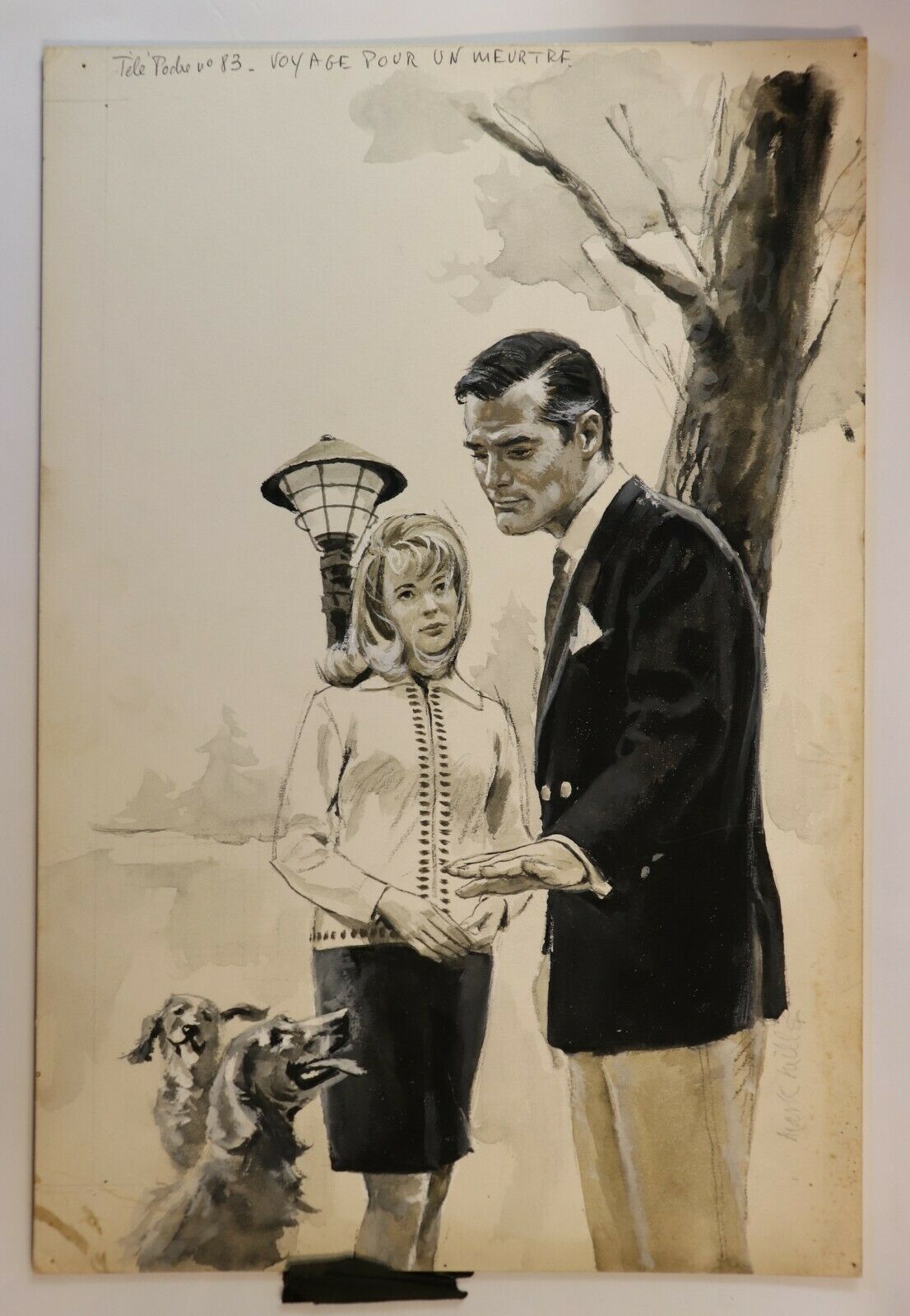 [Signé] Très belle peinture originale gouache et aquarelle signée par Mark Miller Mark Miller [Très bon]