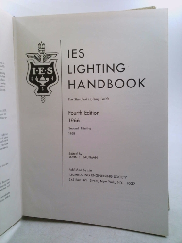 Uafhængighed Aftale impressionisme Ies Lighting Handbook 1966 4TH Edition: Good Unknown Binding |  ThriftBooksVintage