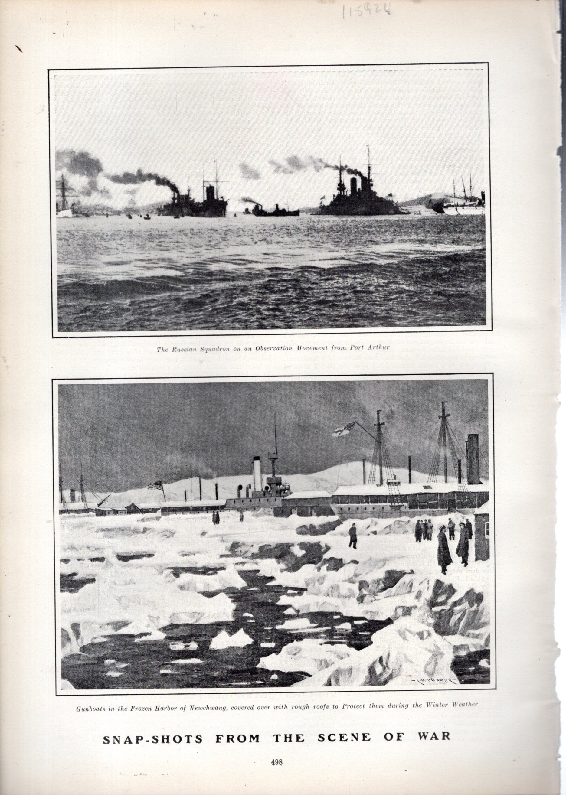 PRINT: "Snap-shots from the Scene of War". Photos from Harper's Weekly; April 2, 1904 Harper's Weekly [Assez bon] [Couverture souple]