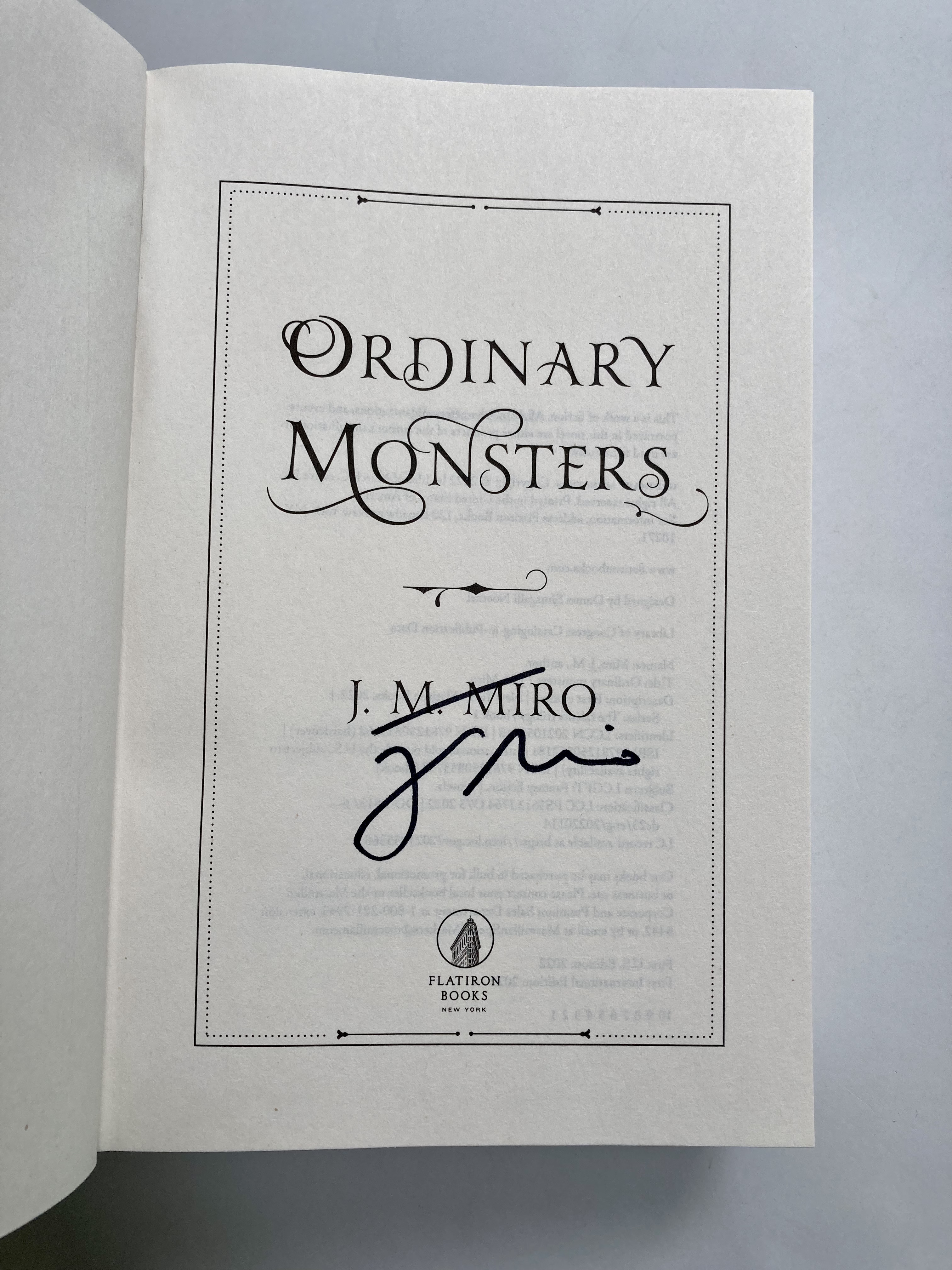 Ordinary Monsters: A Novel (The Talents, 1) by Miro, J. M.