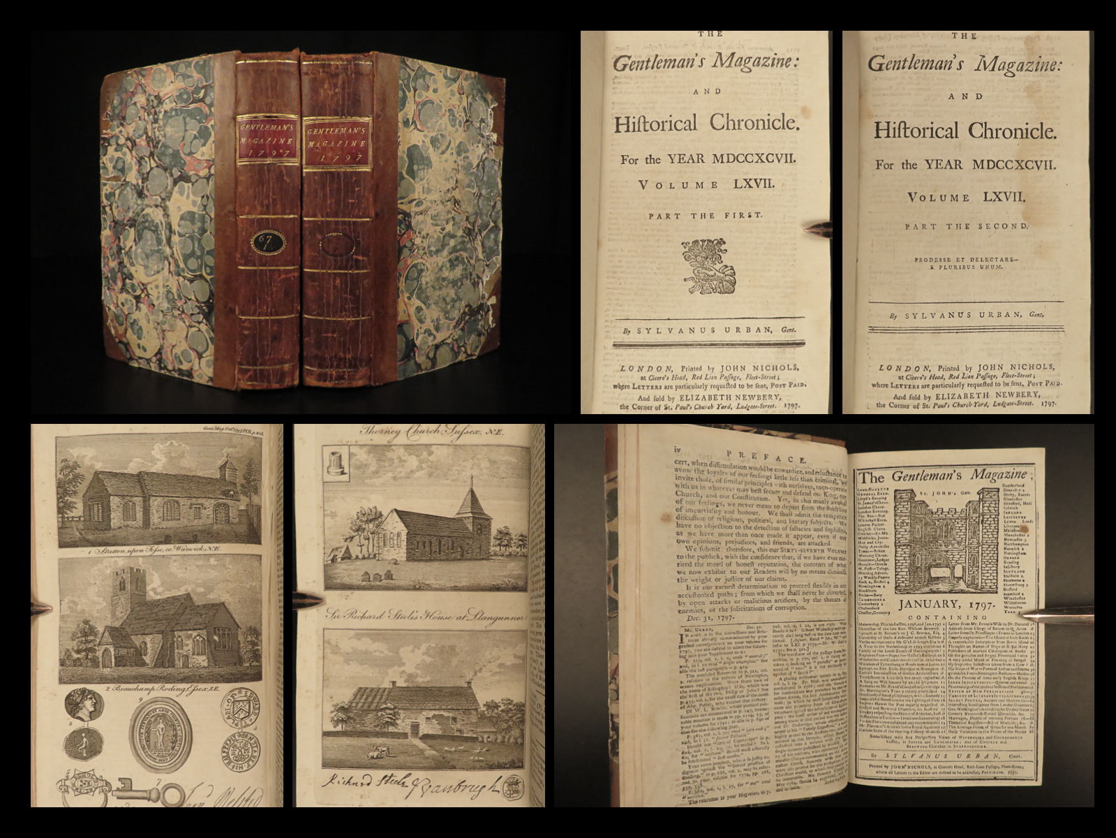 The Gentlemans Magazine: for 1797, volume LXVII. URBAN, Sylvanus [Edward Cave] [Near Fine] [Hardcover]