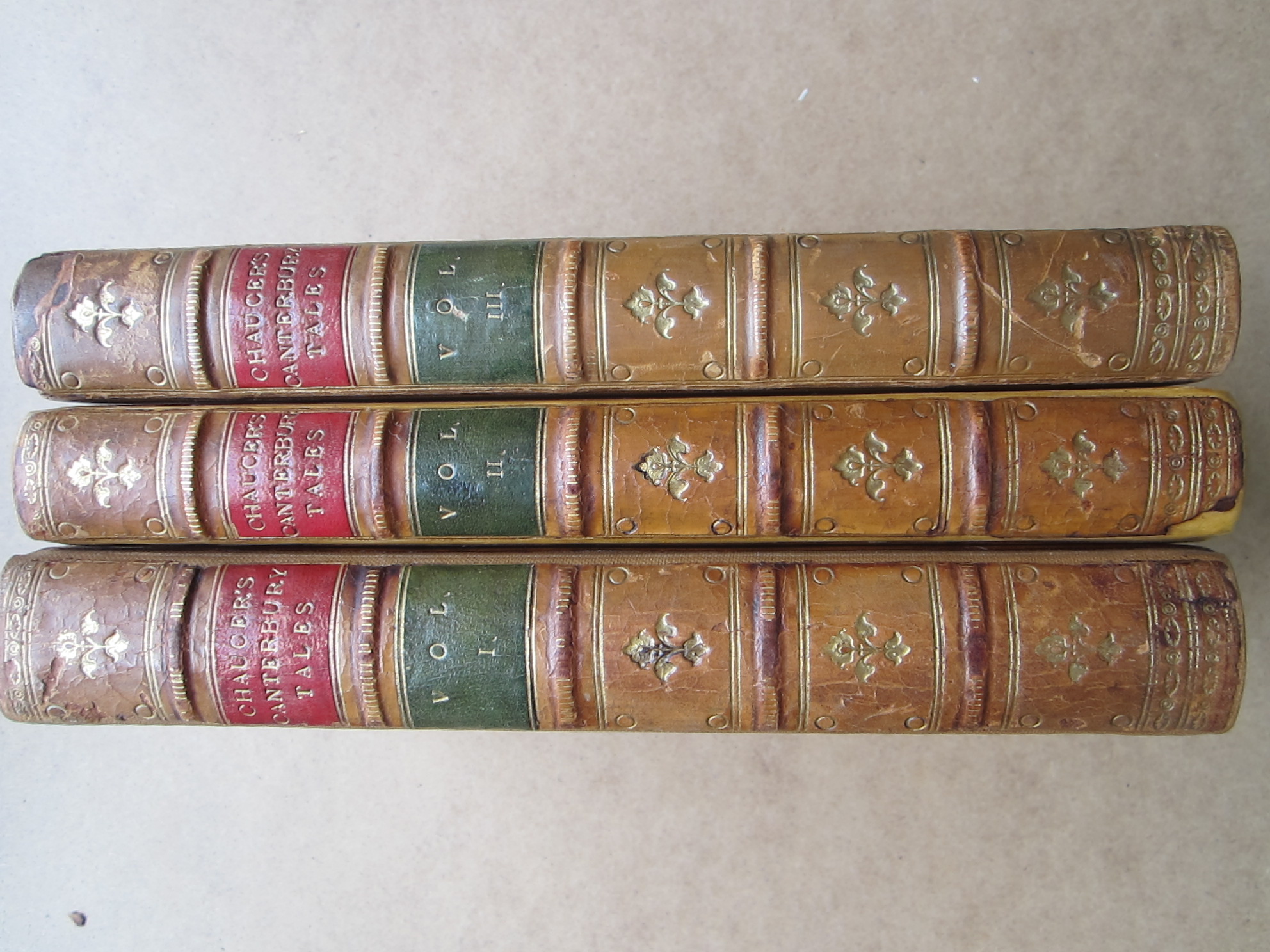 The Canterbury Tales . with Notes and Glossary By Thomas Tyrwhitt (3 VOLS) - CHAUCER, GEOFFREY