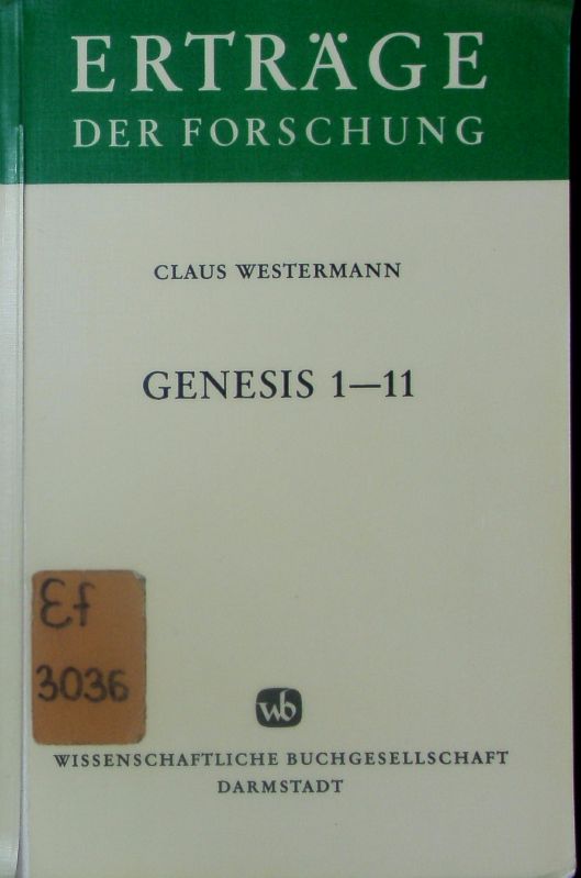 Genesis. - Westermann, Claus