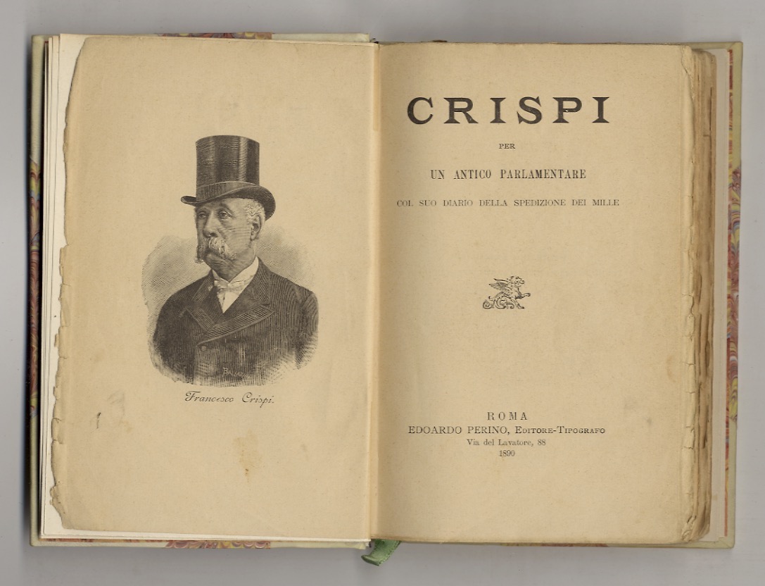 Abebooks Crispi. Per un antico parlamentare. col suo Diario della spedizione dei Mille