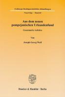 Aus dem neuen pompejanischen Urkundenfund - Joseph Georg Wolf