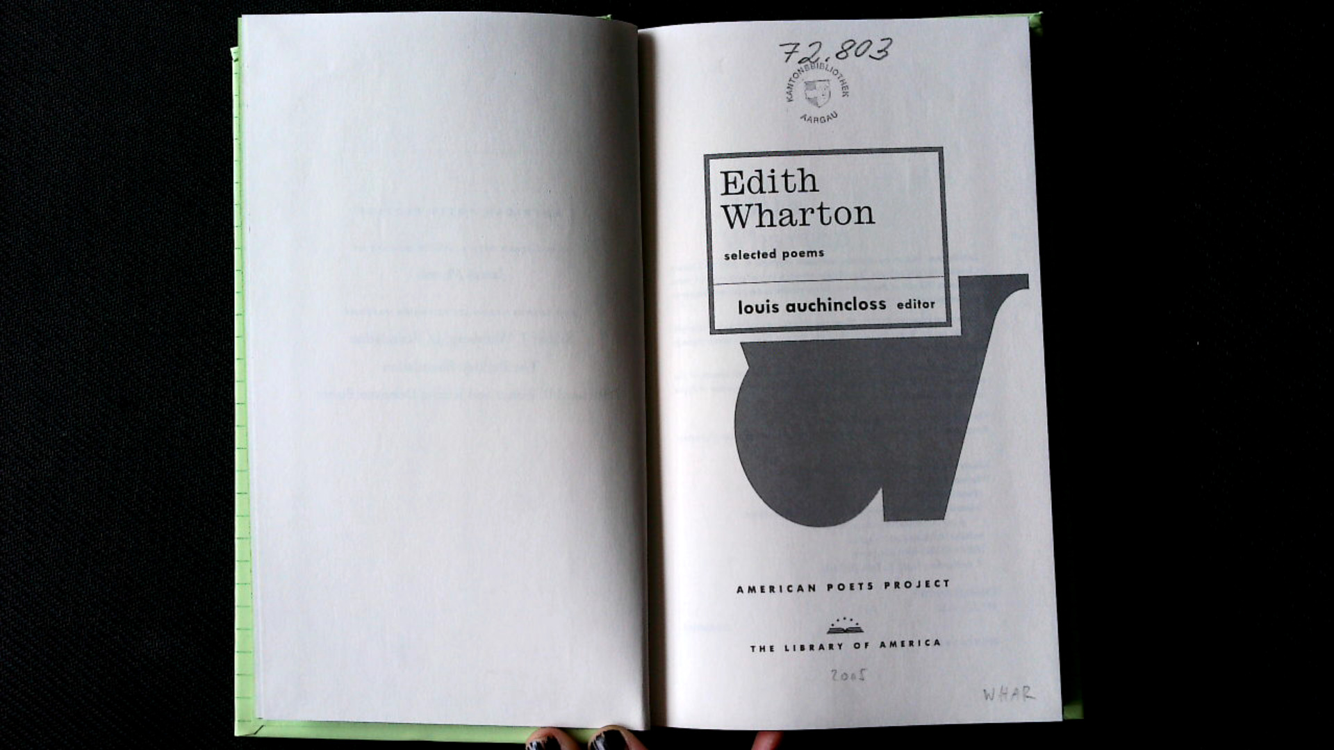 Edith Wharton: Selected Poems: (American Poets Project). - Auchincloss, Louis und Edith Wharton