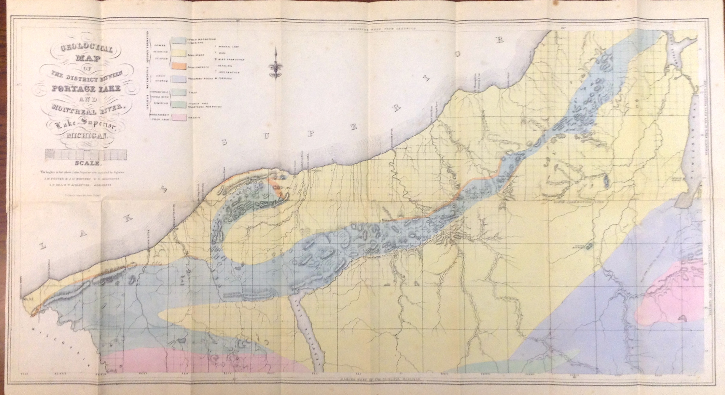 Report on the geology and topography of a portion of the Lake Superior