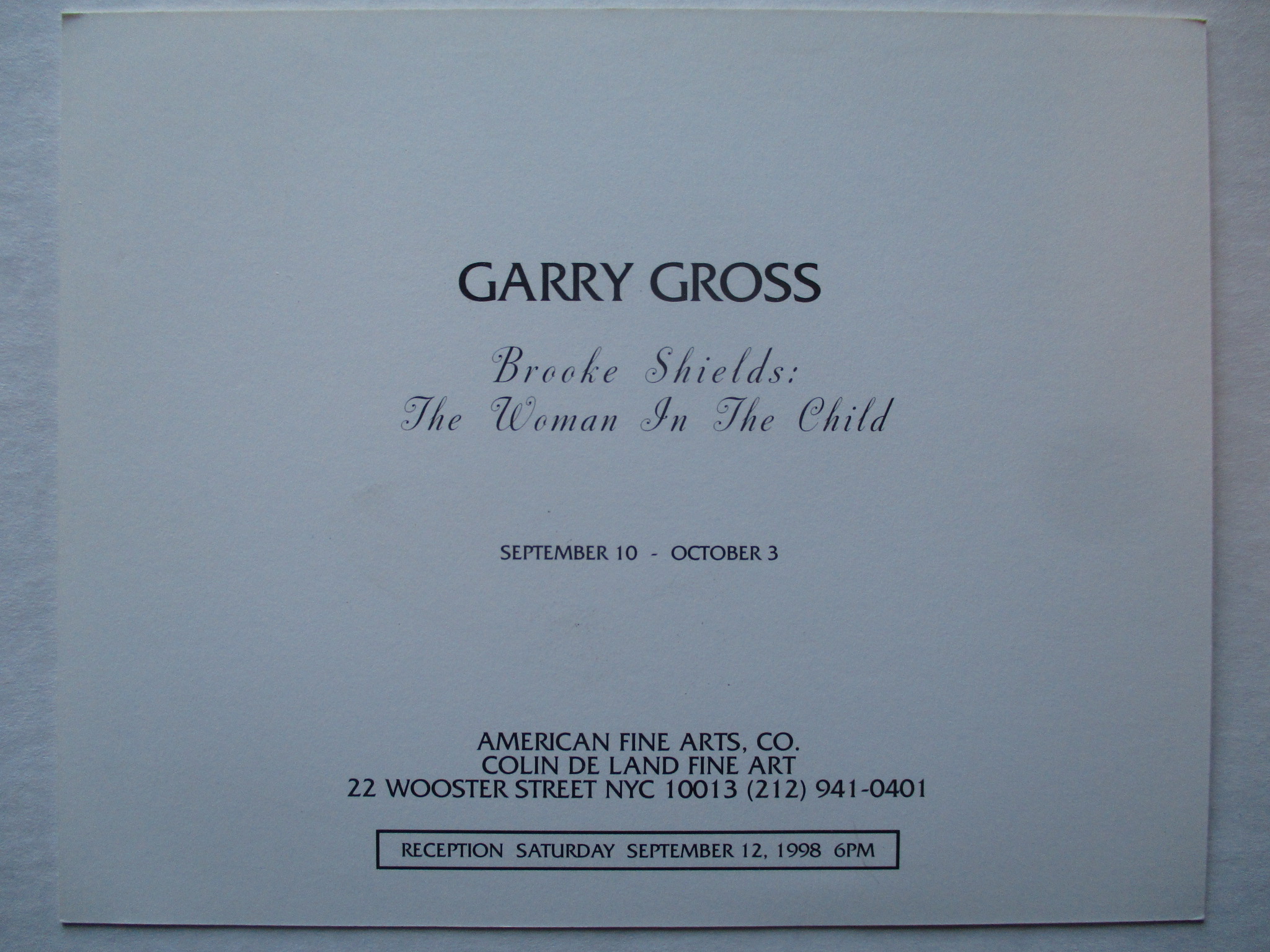 Gary Gross Brooke Shields The Woman in the Child American Fine Arts