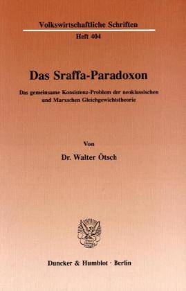 Das Sraffa-Paradoxon - Walter Ötsch