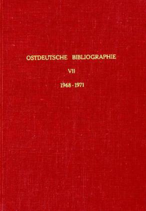 Ostdeutsche Bibliographie VII - Marzian, Herbert