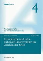 Vierteljahrshefte zur Wirtschaftsforschung. Heft 4, 79. Jahrgang (2010) - Deutsches Institut fÃ¼r Wirtschaftsforschung