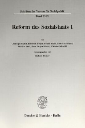 Reform des Sozialstaats 1 - Hauser, Richard