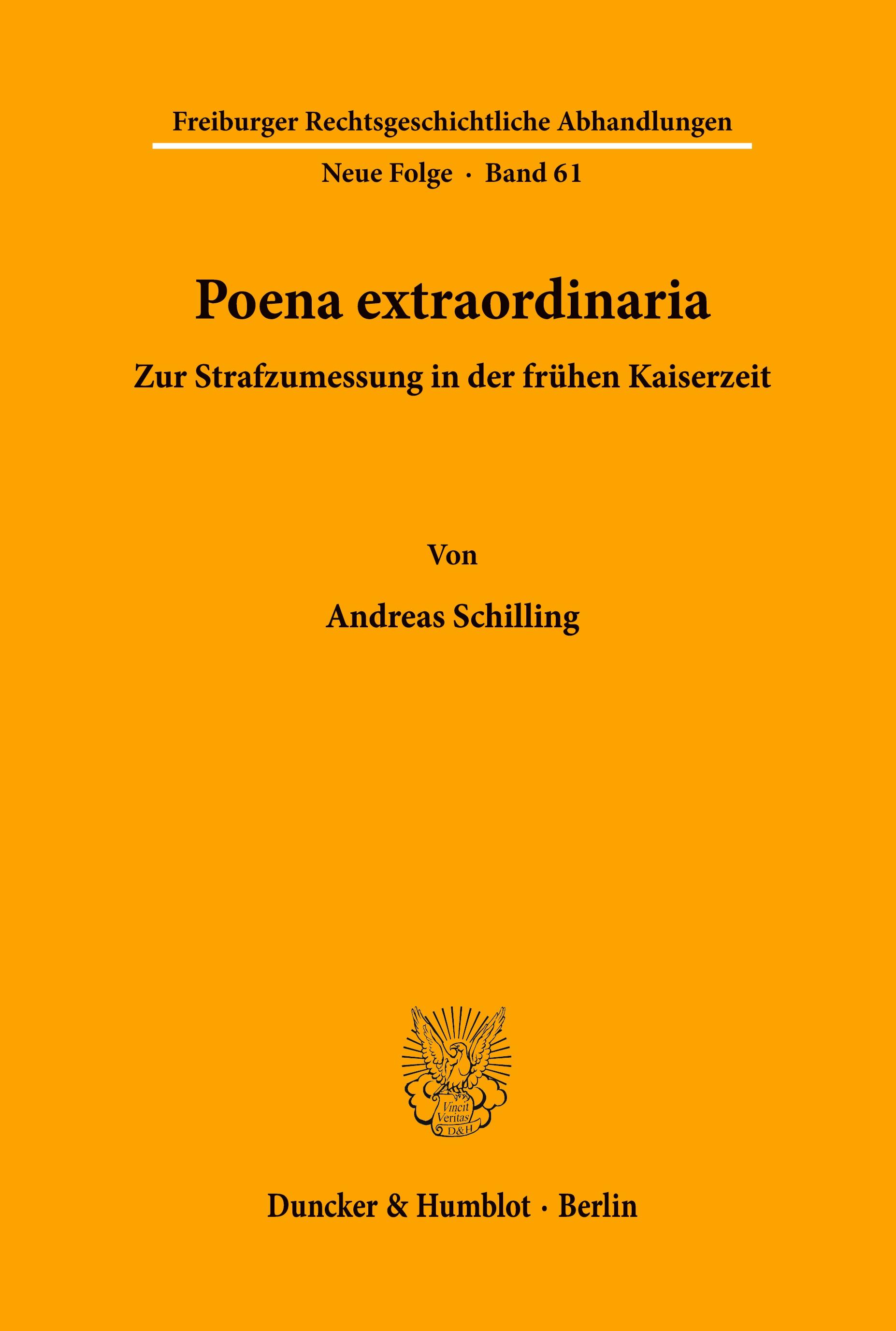 Poena extraordinaria - Andreas Schilling