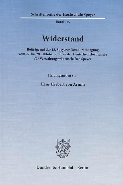 Widerstand - Arnim, Hans H. von