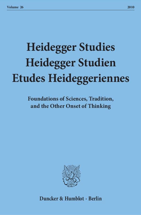 Heidegger Studies / Heidegger Studien / Etudes Heideggeriennes - Emad, Parvis|Herrmann, Friedrich-Wilhelm von|David, Pascal