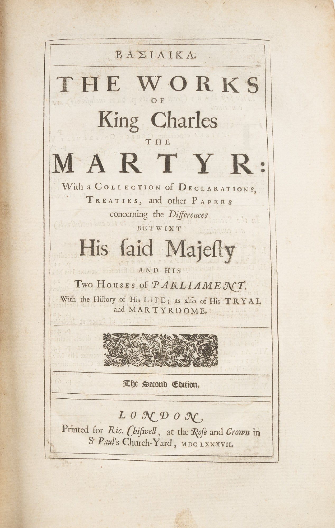 Basilika The Works of King Charles the Martyr With a Collection of