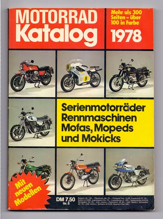 Motorrad Katalog [MotorradKatalog] 1978, Ausgabe Nr. 8, Stand 1