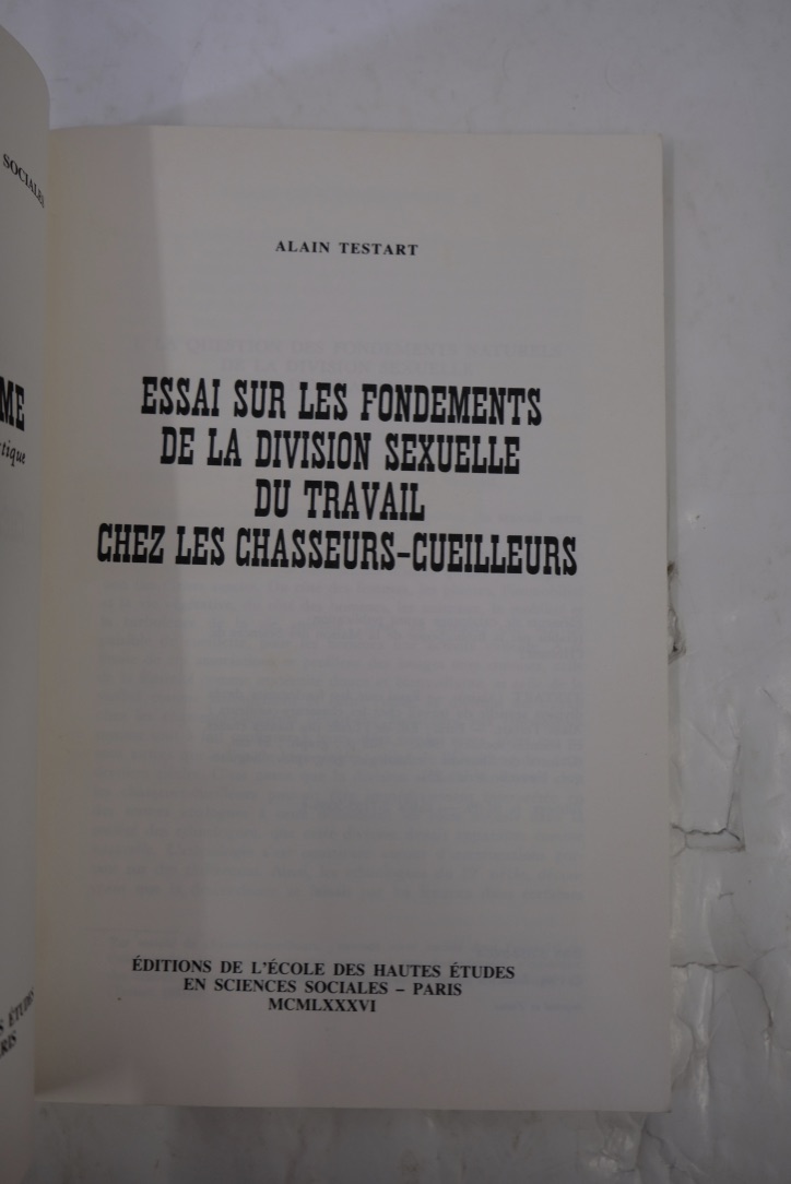 Essai sur les fondements de la division sexuelle du travail chez les ...