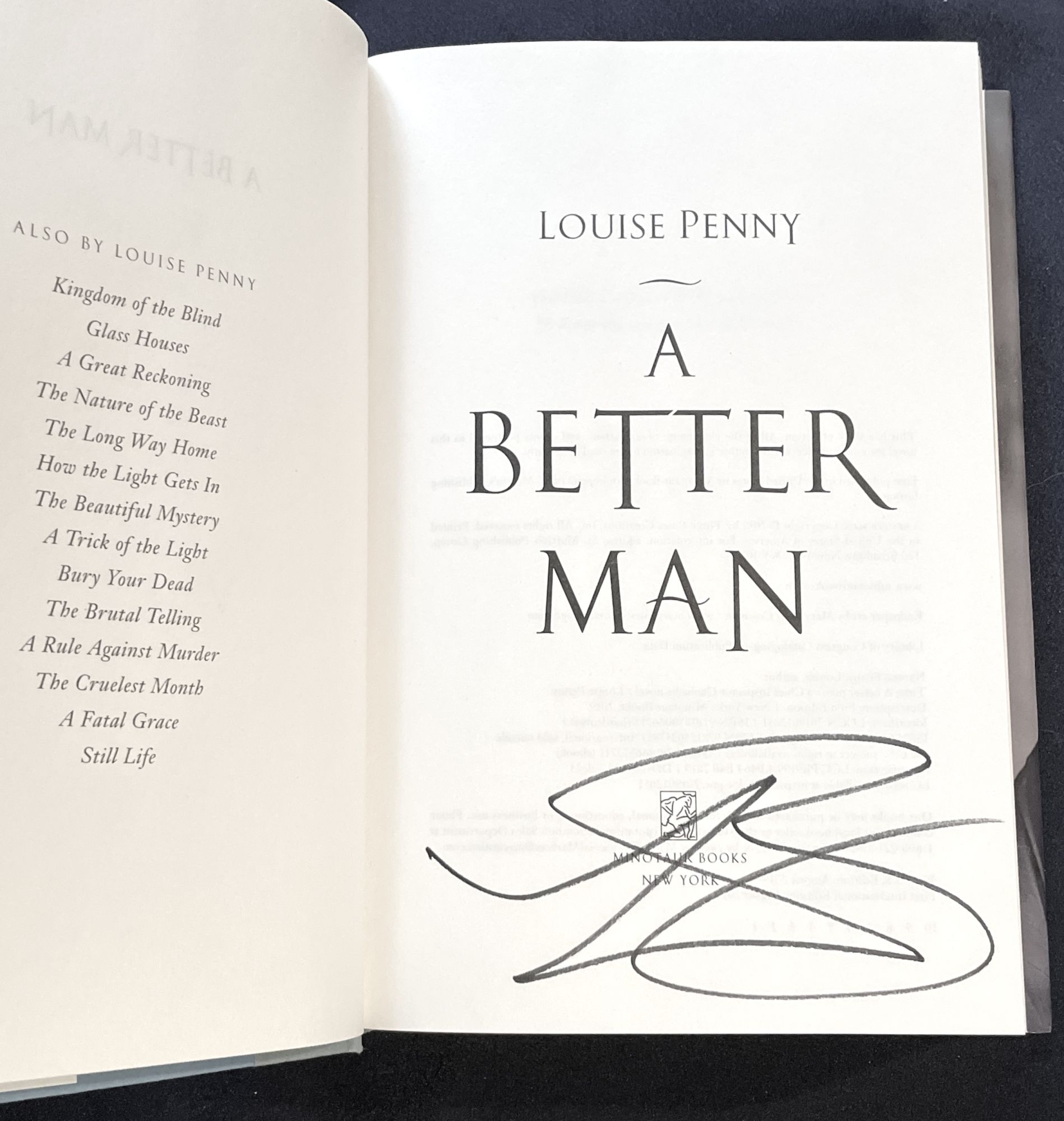 Louise Penny 'A Better Man' Hardcover Book Novel