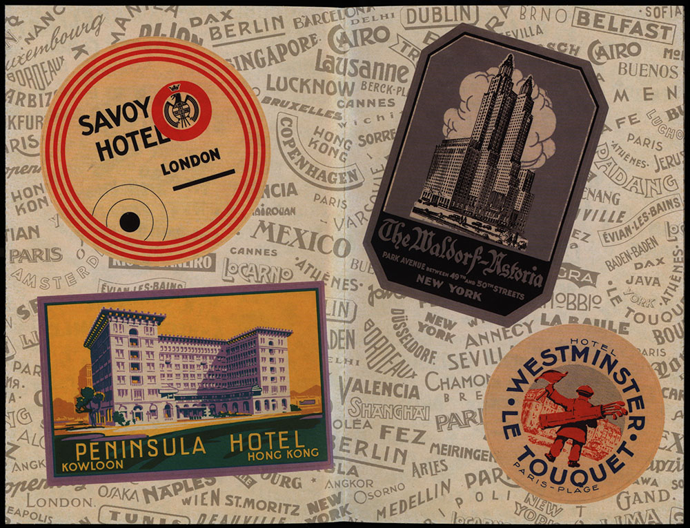 World Tour: Vintage Luggage Labels from the Collection of Gaston