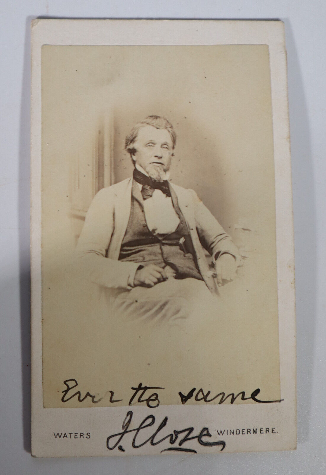 SIGNED CARTE-DE-VISITE PHOTOGRAPH