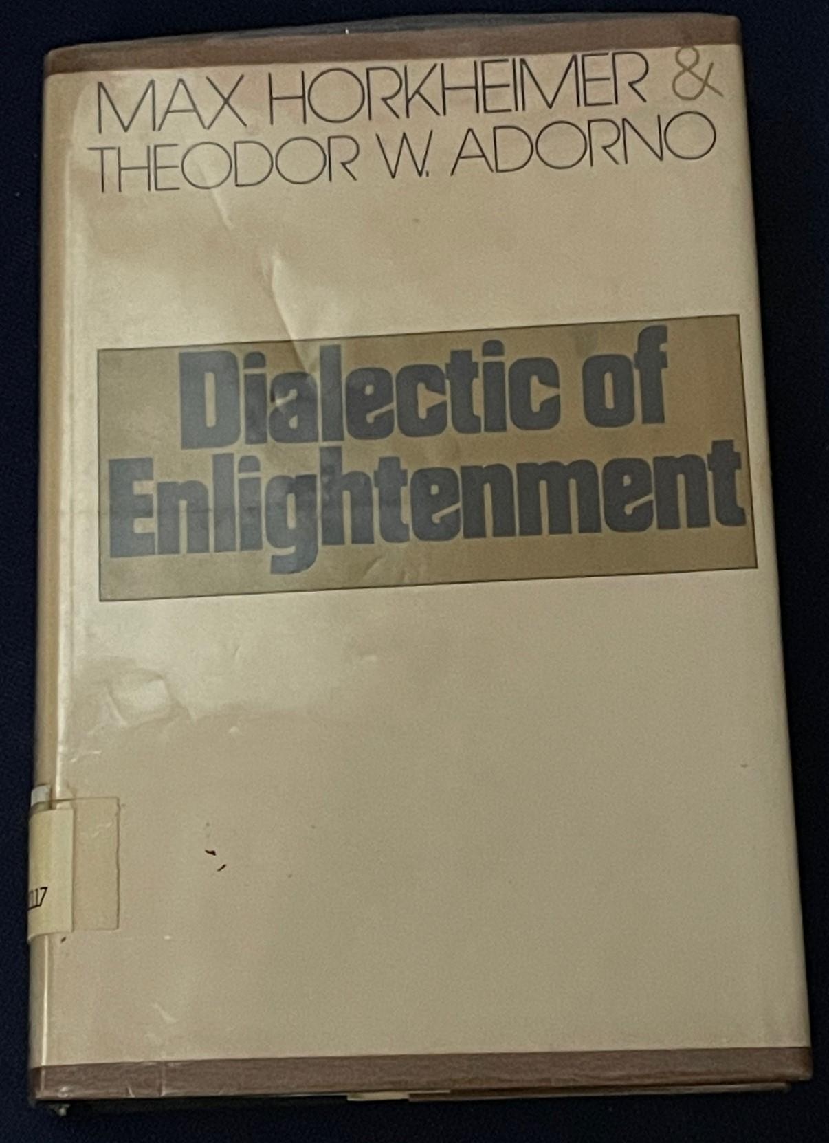 Dialectic of enlightenment - Horkheimer, Max