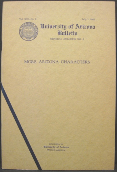 More Arizona Characters by Lockwood, Frank C.: Fine Original Wraps ...