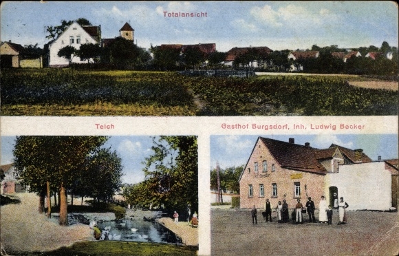 Ansichtskarte / Postkarte Burgsdorf Lutherstadt Eisleben, Gesamtansicht
