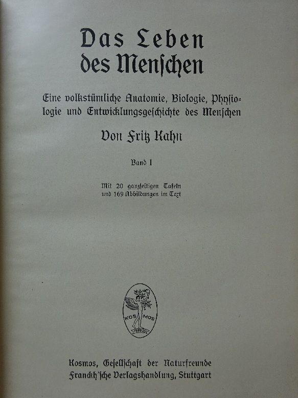 Das Leben des Menschen. Eine volkstümliche Anatomie, Biologie