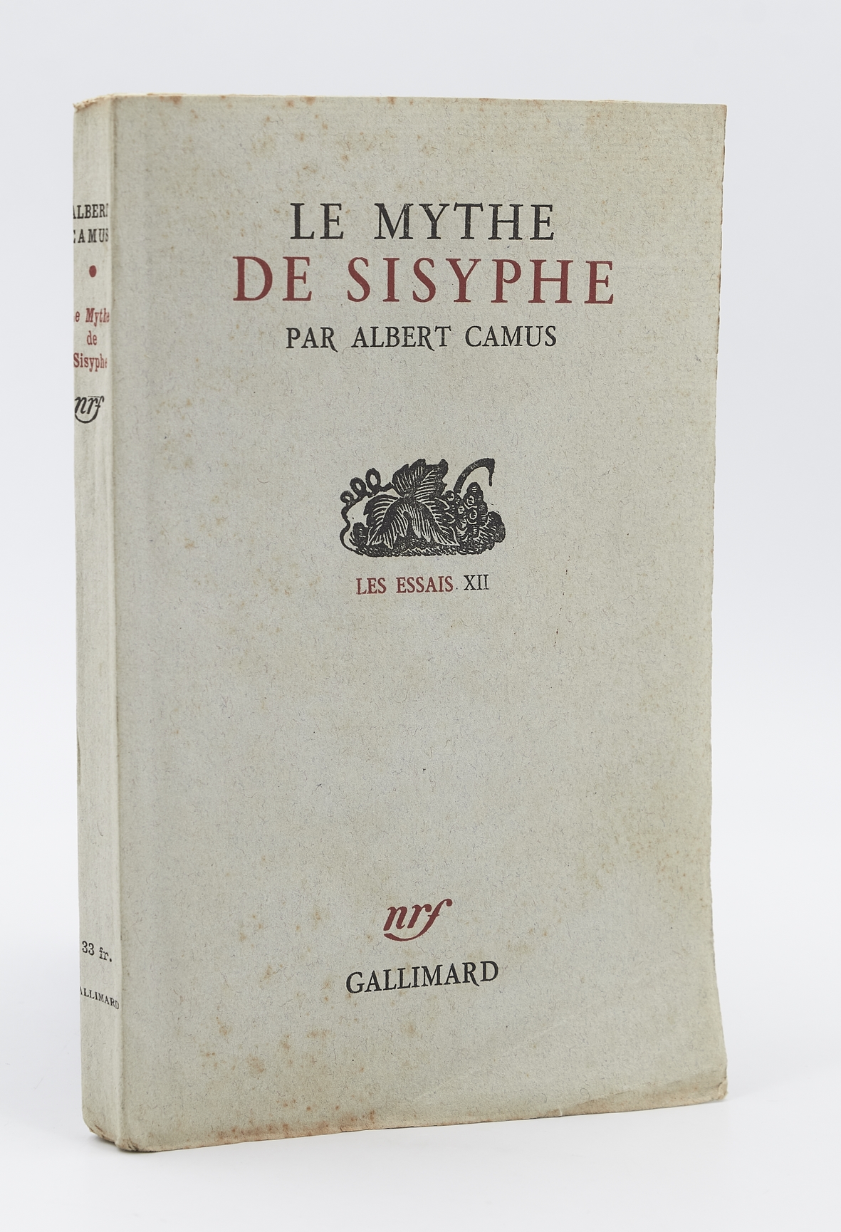 Le Mythe de Sisyphe by CAMUS Albert: couverture souple (1942 ...