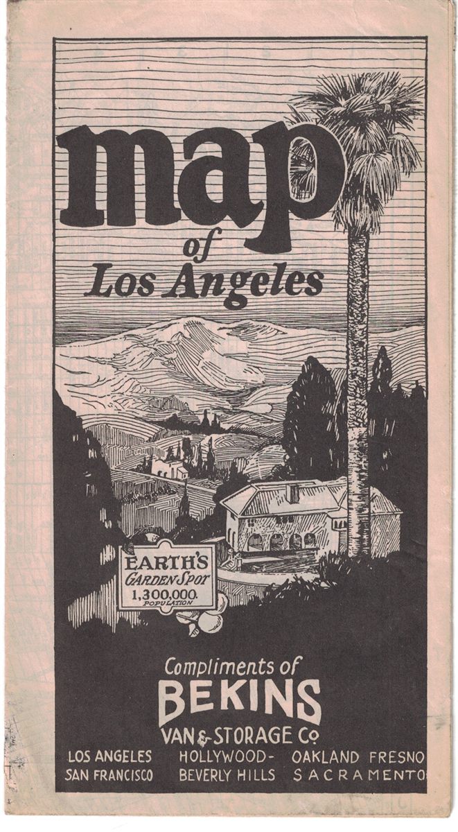 Map of Los Angeles. Compliments of Bekins Van & Storage Co. [Road Map] [Street Map] [Good]