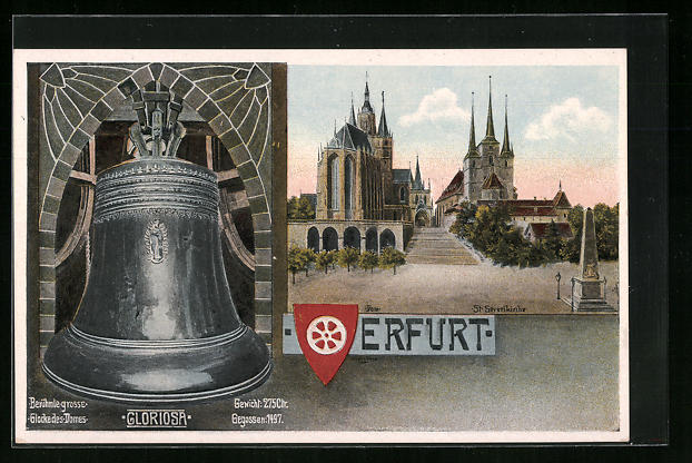 Ansichtskarte Erfurt, Berühmte grosse Glocke des Domes Gloriosa