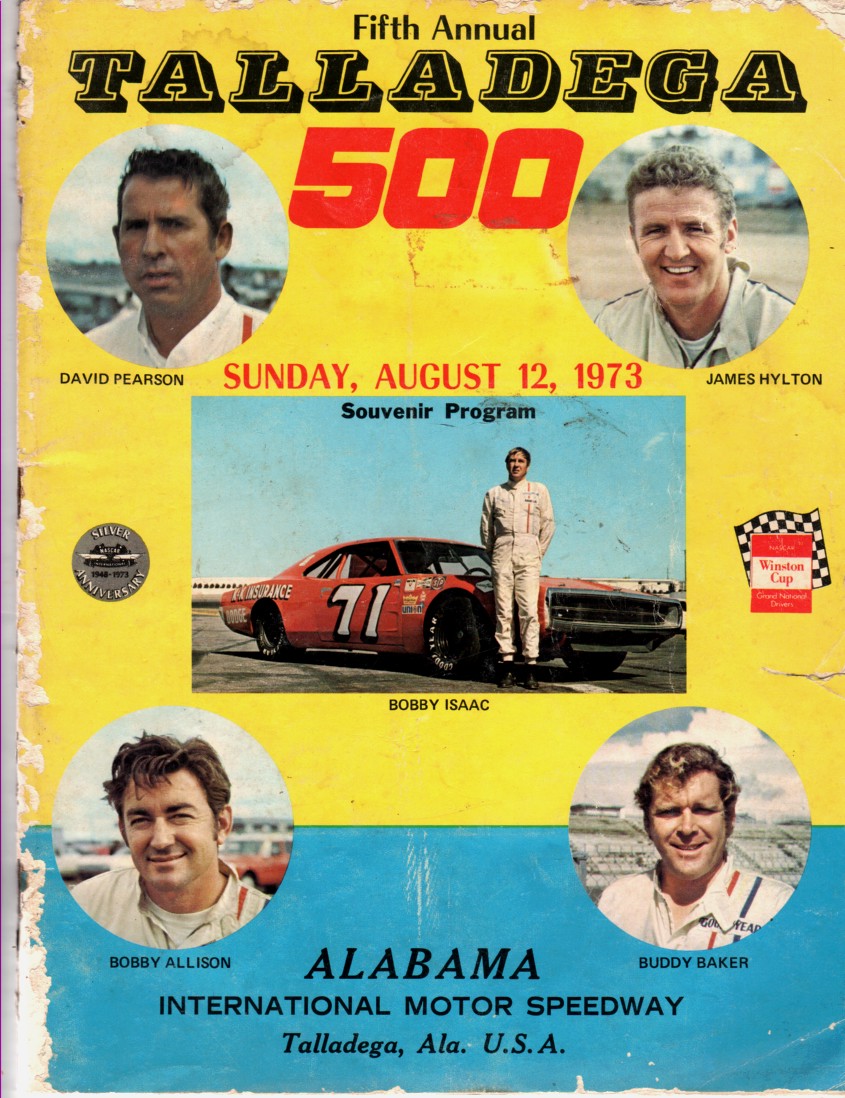 5th Annual Talladega 500, Souvenir Program, Sunday,August 12, 1973 by