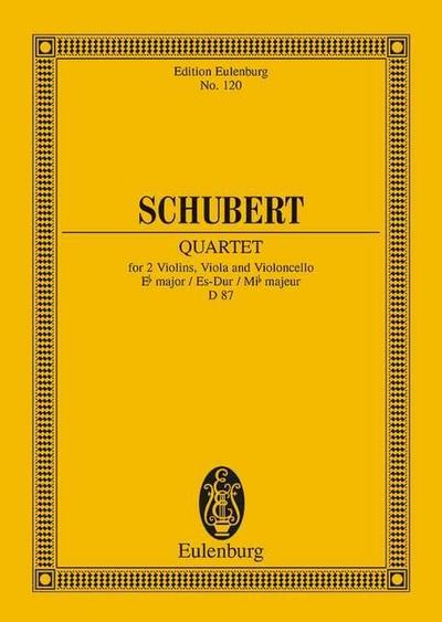 Quartet Es-Dur : op. 125/1. D 87. Streichquartett. Studienpartitur. - Franz Schubert