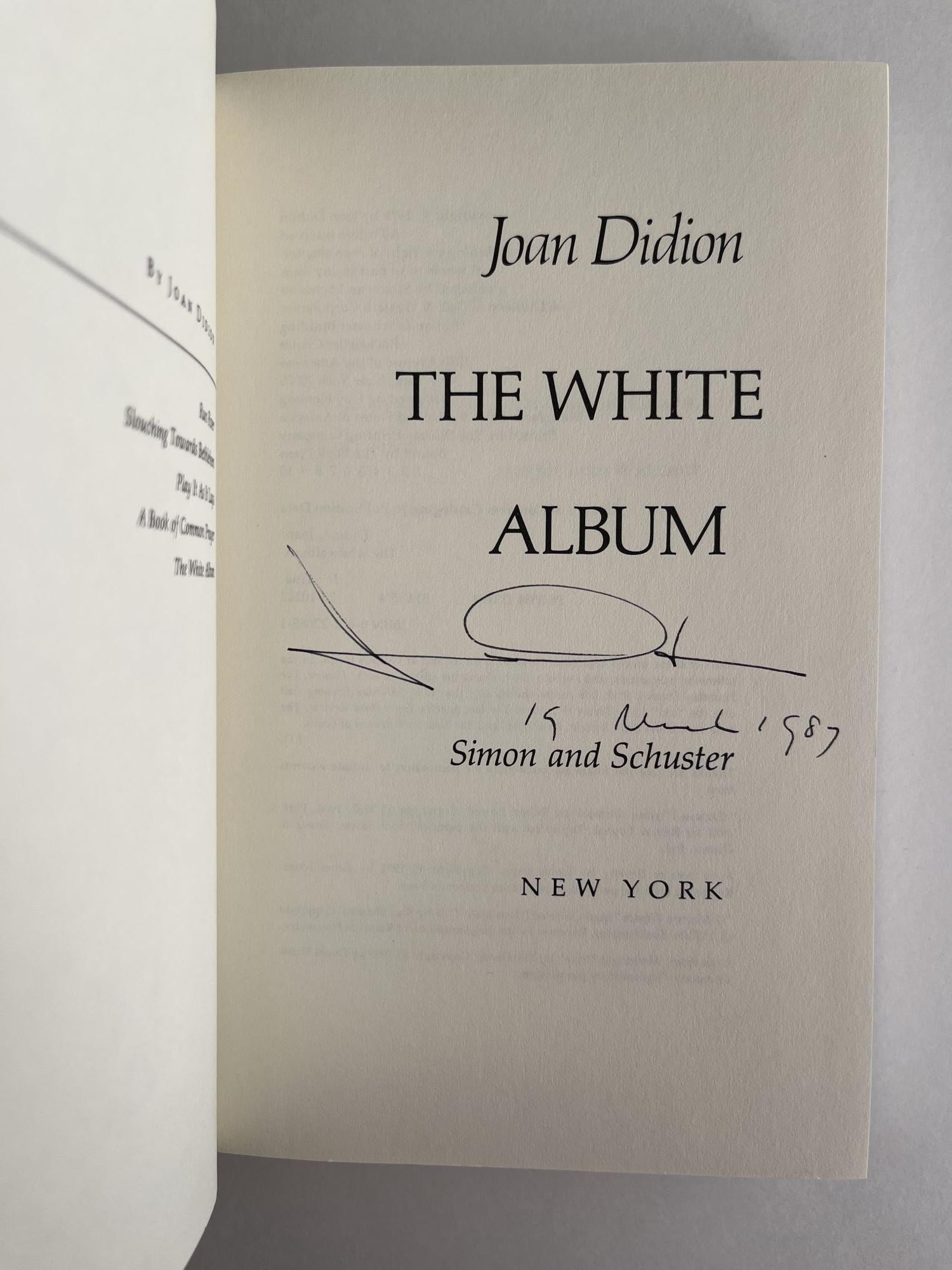 The White Album by Joan Didion Fine Hardcover (1979) 1st Edition., Signed by Author(s) Rural