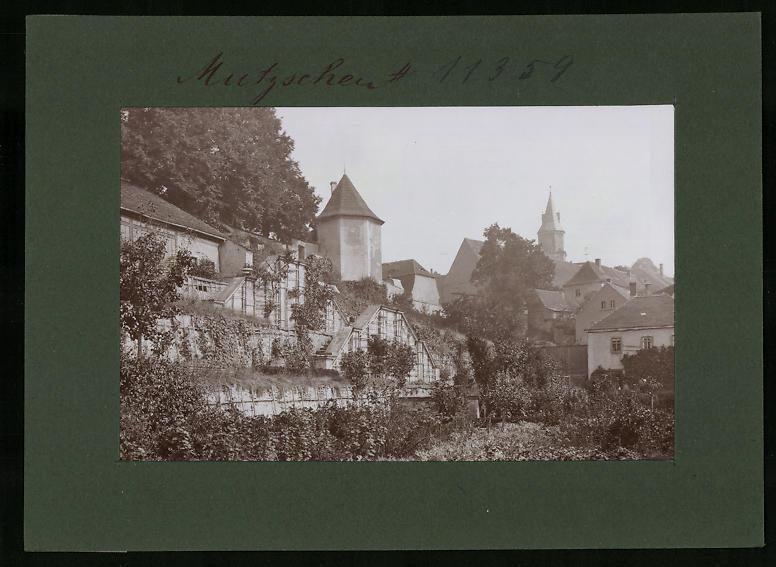 Fotografie Brück, Sohn Meissen, Ansicht Mutzschen, Gartenanlage an der