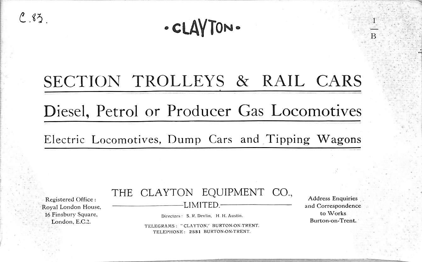 Section Trolleys & Rail Cars Diesel, Petrol or Producer Gas