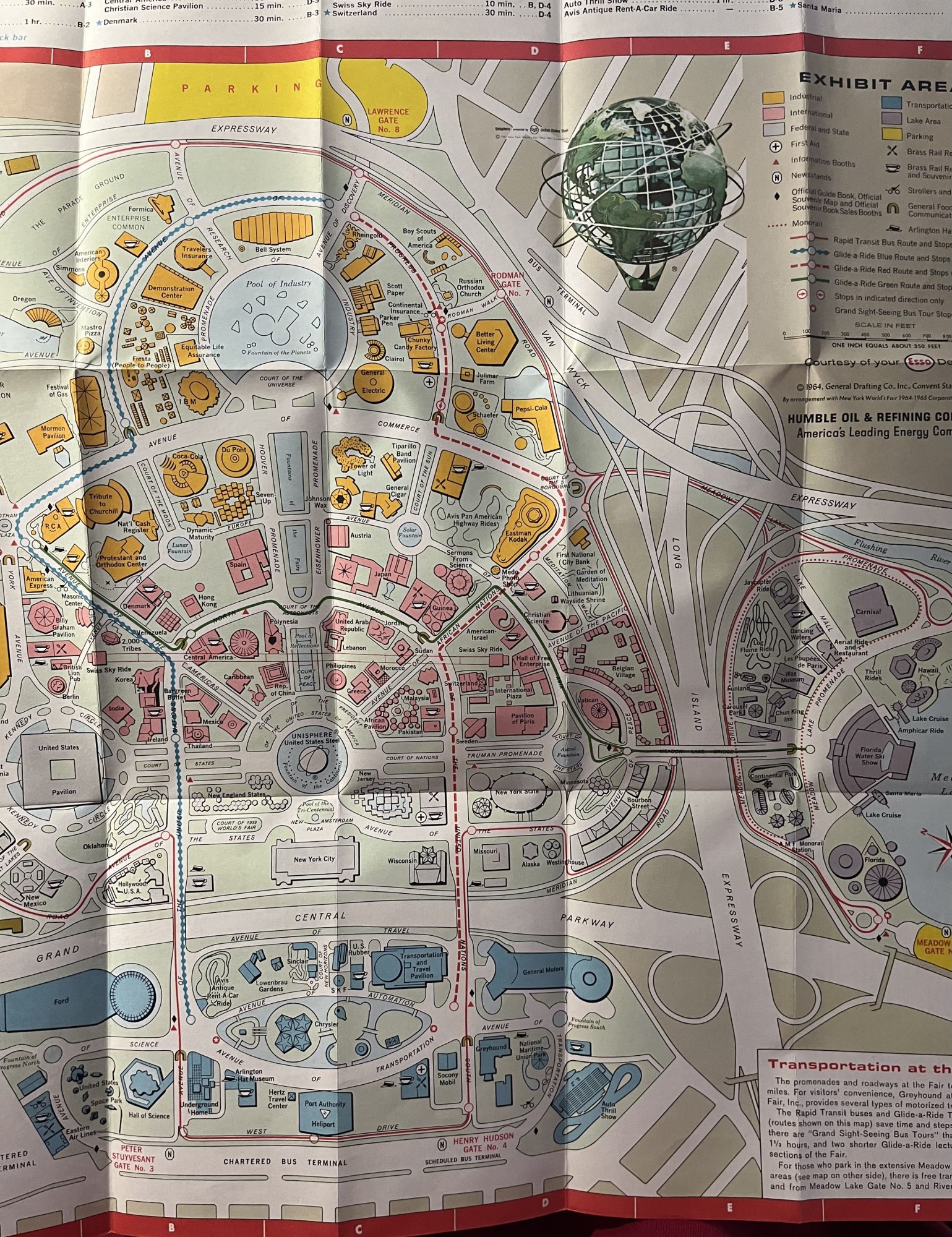 New York World's Fair 1964-1965 Official Detailed Map: (1964 