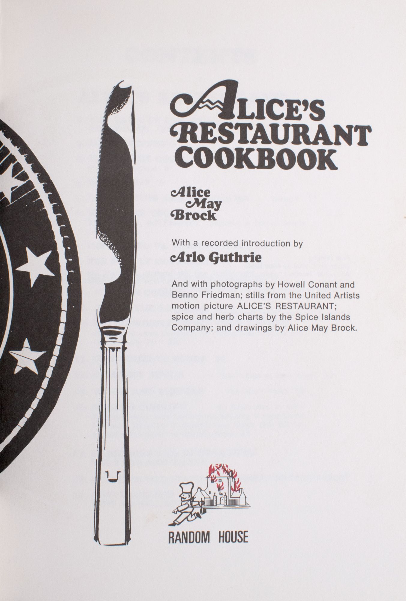 Vintage cookbook Alices Restaurant Arlo Guthrie record dust