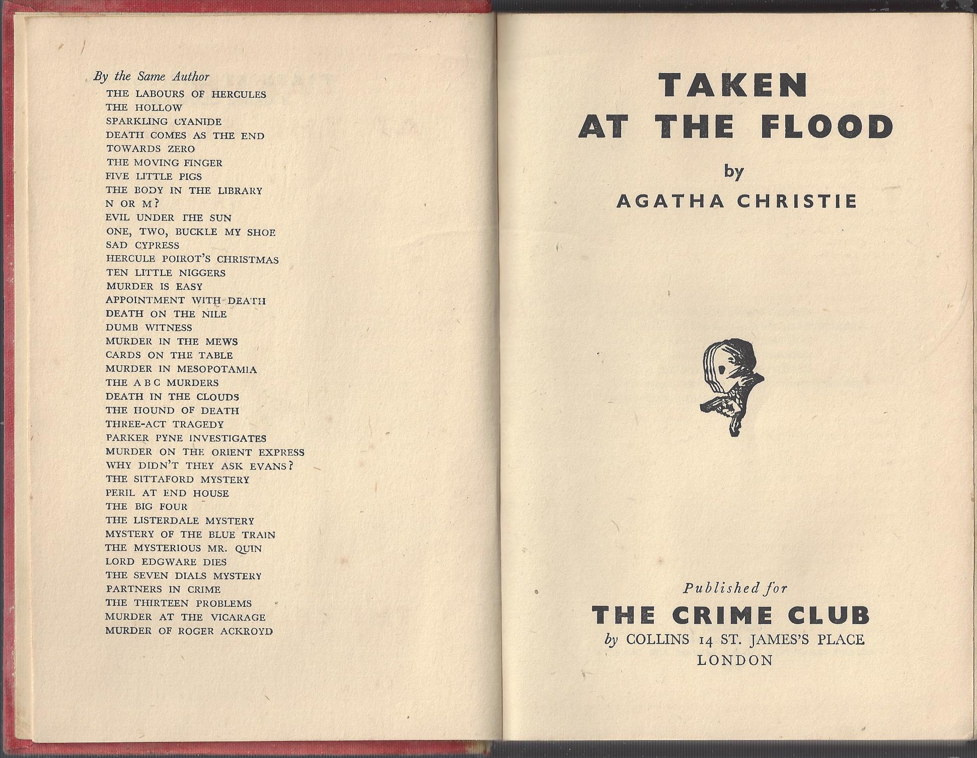Taken At The Flood - w/Original Dust Jacket by Agatha Christie: Near